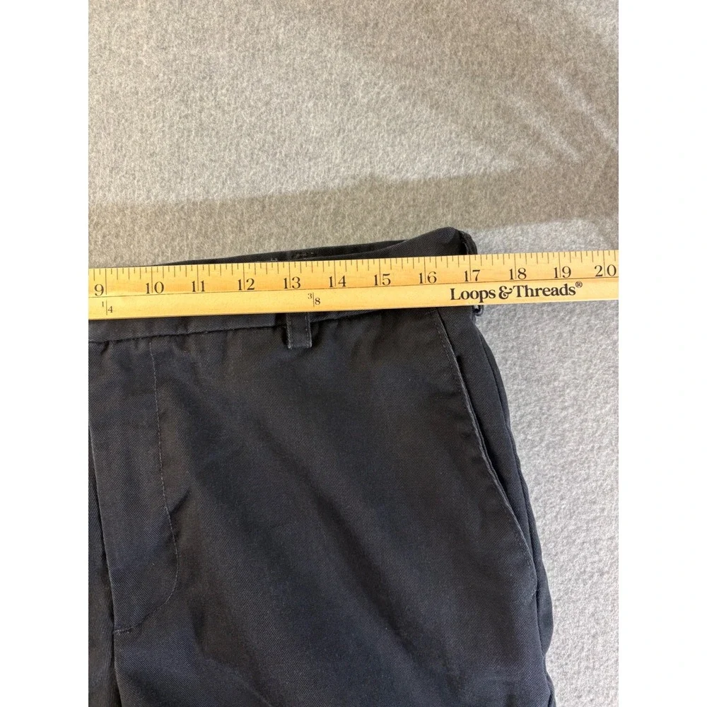 IZOD American Chino Mens Black Straight Leg Pants 34x32 Casual Twill Trousers‎